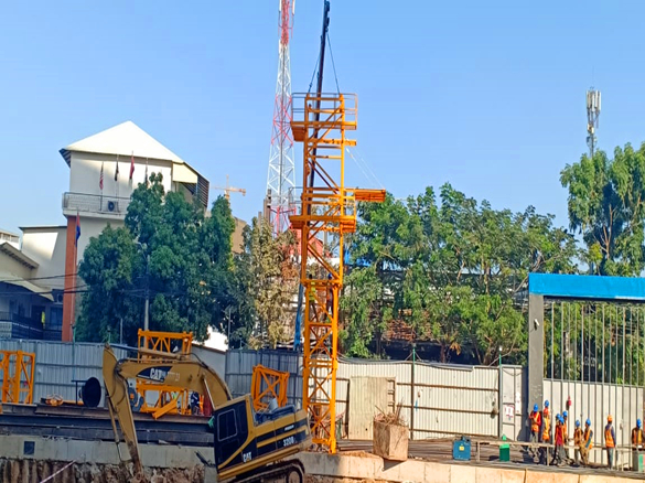 tower crane installation монтаж башенного крана