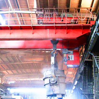 Технологические краны для металлургического завода с подъемным ковшом популярной модели 50т, 70т, 100т, 200т 