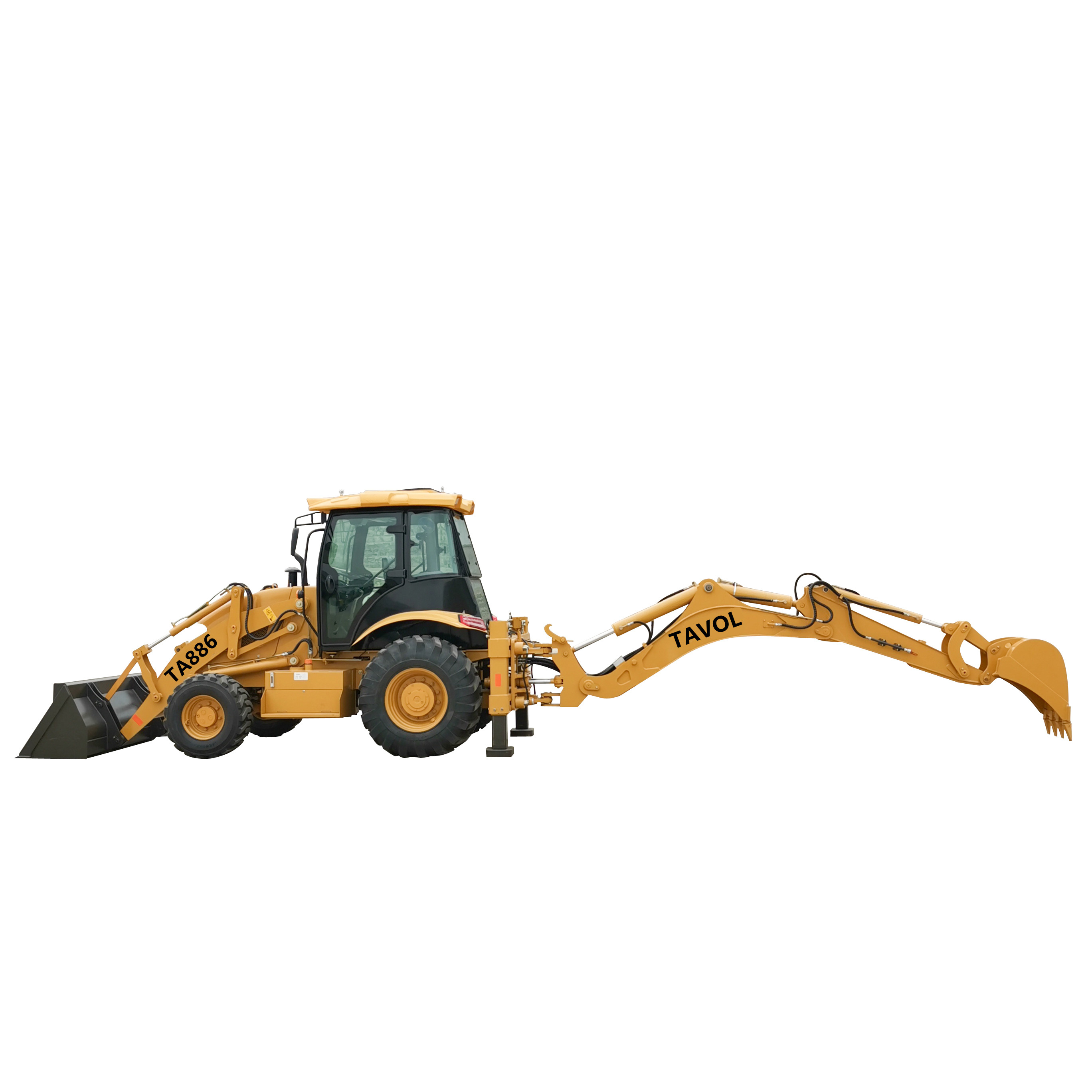 Tavol 4-колесный стиль 2,5 тонна 388H ROPS с A/C Small Backhoe Loader с конкурентной ценой.