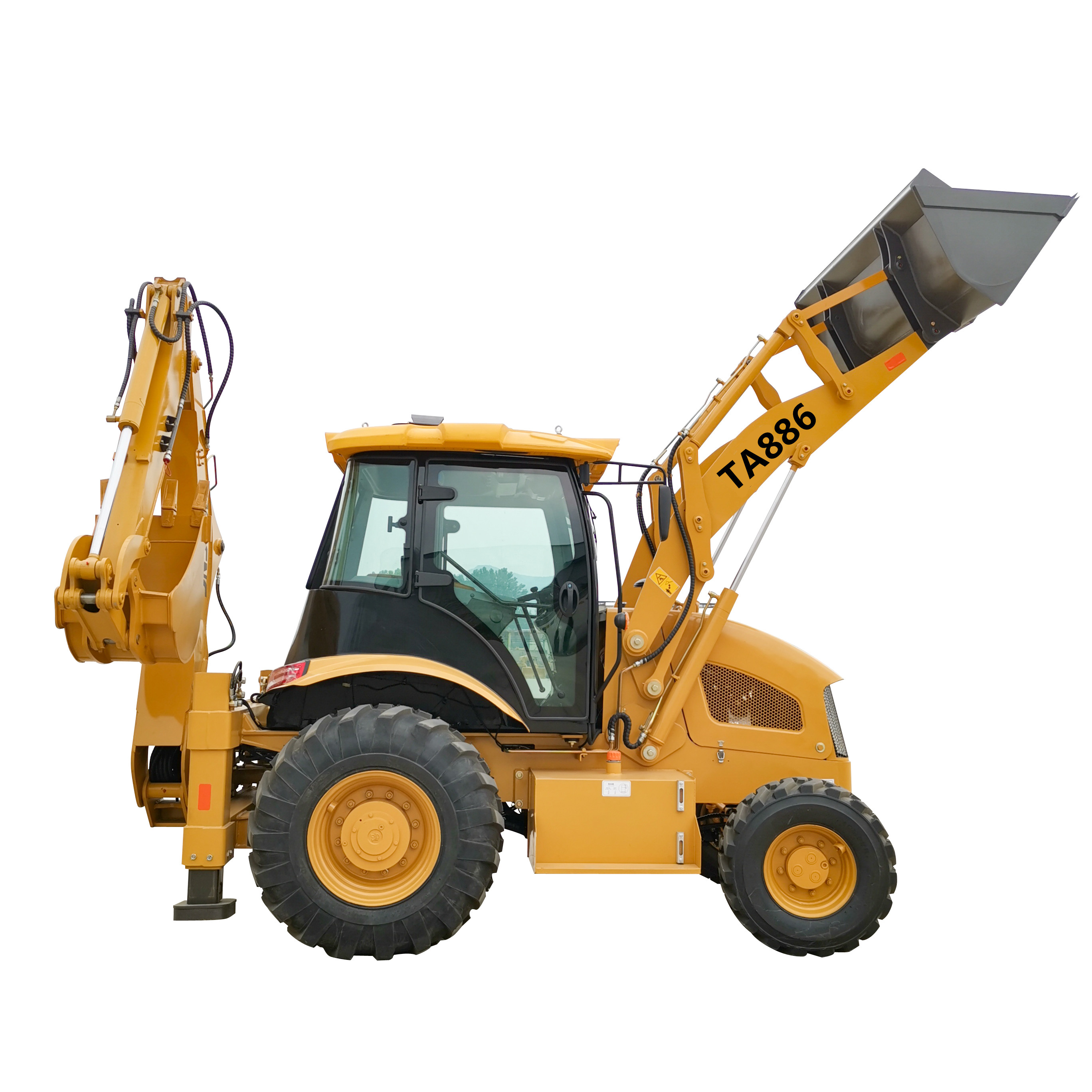 Tavol 4-колесный стиль 2,5 тонна 388H ROPS с A/C Small Backhoe Loader с конкурентной ценой.